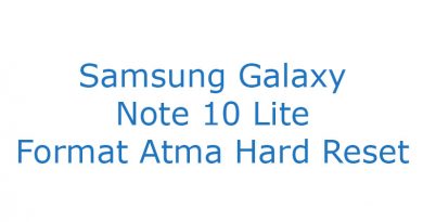 Samsung Galaxy Note 10 Lite Format Atma Hard Reset