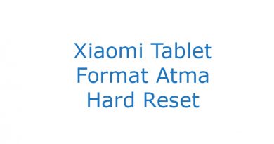 Xiaomi Tablet Format Atma Hard Reset