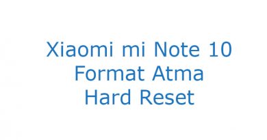 Xiaomi mi Note 10 Format Atma Hard Reset