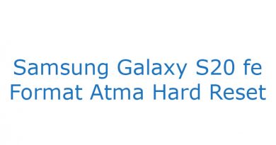 Samsung Galaxy S20 fe Format Atma Hard Reset